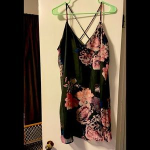 Shimmery, flowered dress